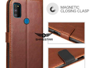 Buy Samsung Mobile Cover: SHINESTAR PU Leather Flip Wallet Case with TPU Shockproof Cover for Samsung Galaxy M30s (Classic Brown, Samsung Galaxy M30s)