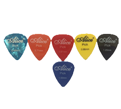 Buy Alice Guitar Picks Plectrums of Various Thickness, 6 Pieces, Assorted Colors, Best Offer