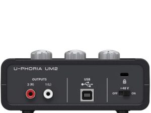 2.0 USB Audio Interface, Behringer U-PHORIA UM2 2 x 2, Professional Audio Quality