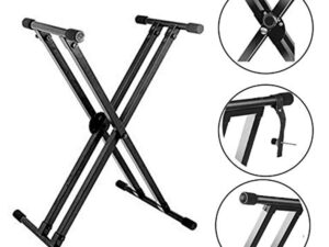 5 Locking, Kadence Keyboard Stand With Dual Braced Support Legs, Safety Lock Pin