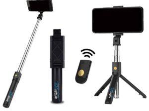 Hoteon Mobilife Best Bluetooth Extendable Selfie Stick with wireless remote and tripod Stand (Black)-2021
