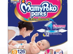 Best Baby MamyPoko Pants With Extra Absorb Diaper, (Small size 4 – 8 kg, 126 Count)
